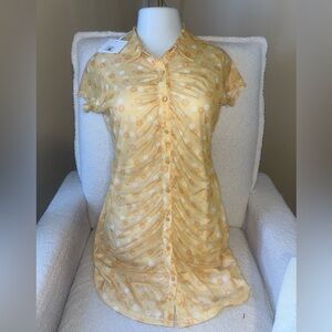 Floral yellow dress new with tags size large
